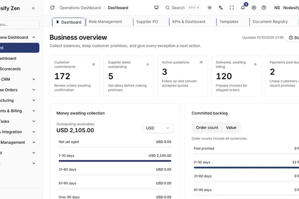 Nodesify Zen dashboard interface